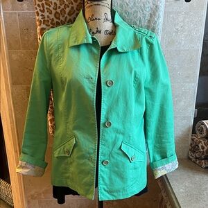 DKNY Vibrant Green Utility Jacket